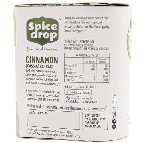 Spice Drop Natural Spice Extract - Cinnamon, 5 ml-2.webp